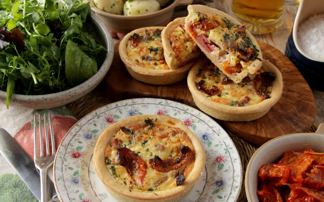 Ham, Sunblushed Tomato and Cheddar Tart