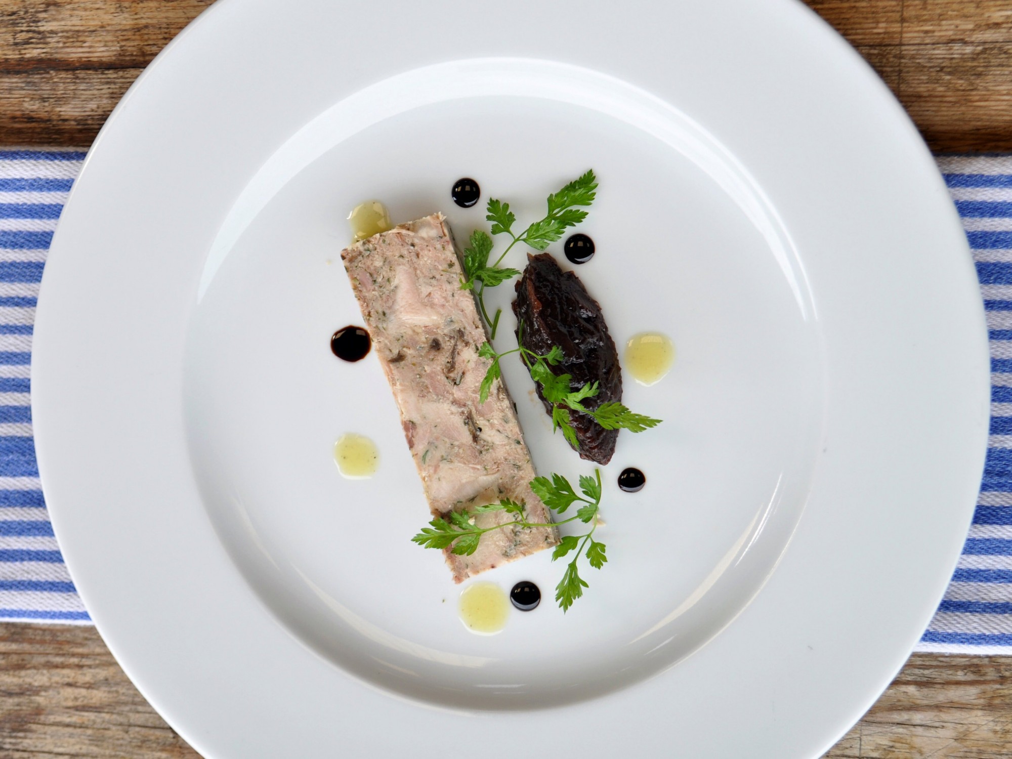 Chicken and Duck with Red Onion Marmalade Terrine Little and Cull