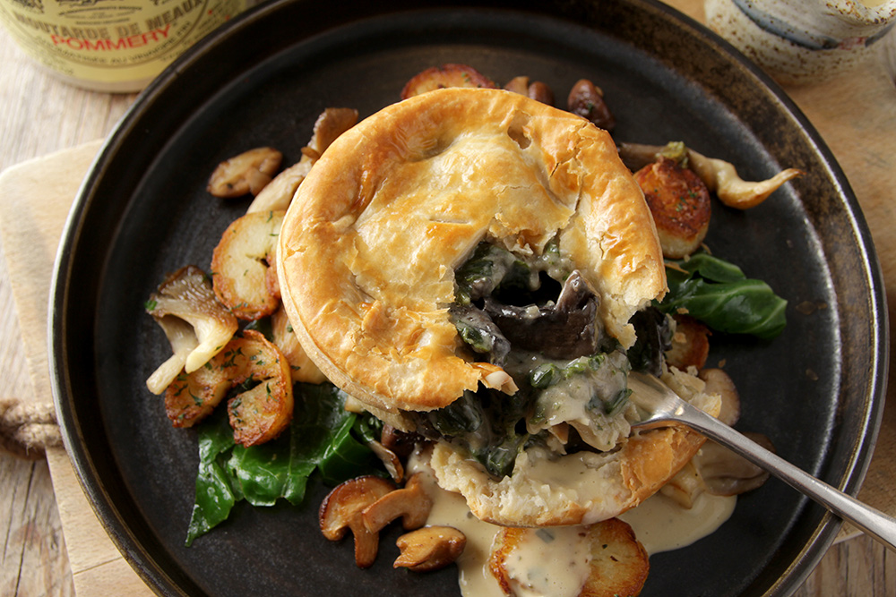 Mushroom-&-Spinach-with-White-Truffle-Oil-Pie